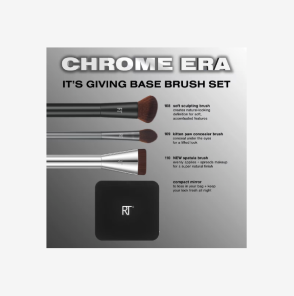 Real Techniques Chrome Era It's Giving Base Makeup Brush Set - Imagen 3